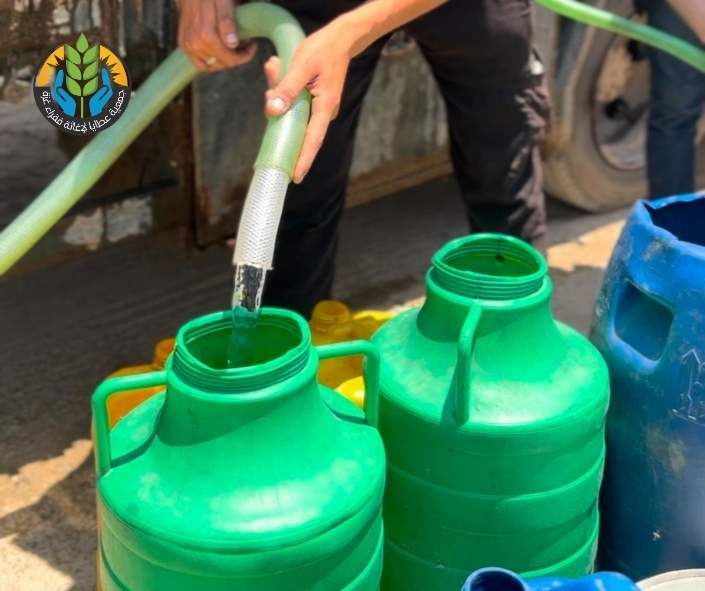 في كل كبدٍ رطبة صدقة  سُقيا الماء في شمال غزة