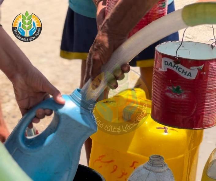 في كل كبدٍ رطبة صدقة  سُقيا الماء في شمال غزة