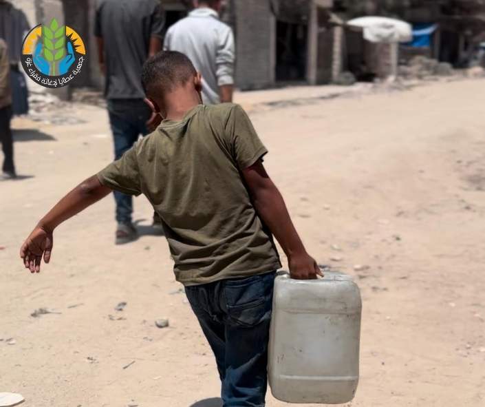 في كل كبدٍ رطبة صدقة  سُقيا الماء في شمال غزة